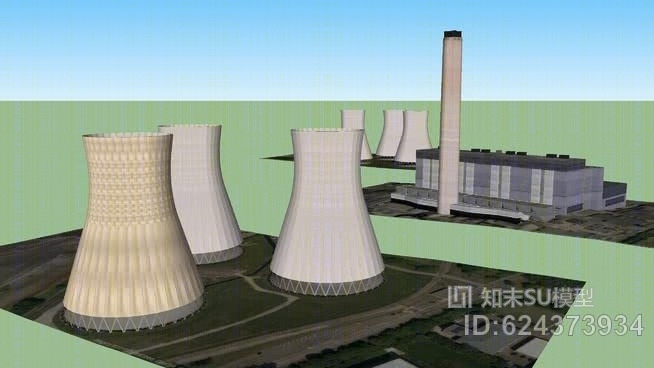迪德科特发电厂，牛津郡SU模型下载【ID:624373934】