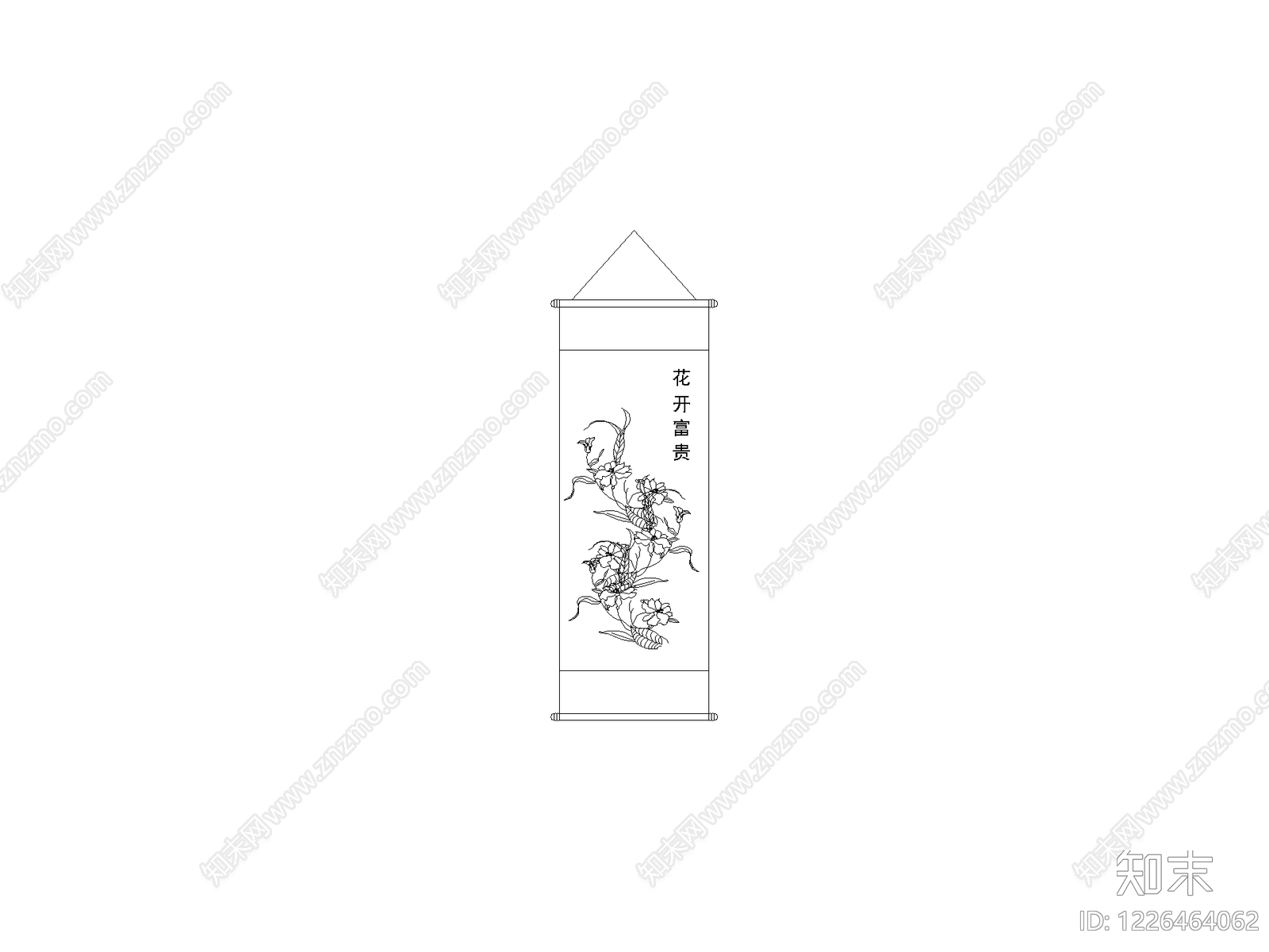 挂画cad施工图下载【ID:1226464062】