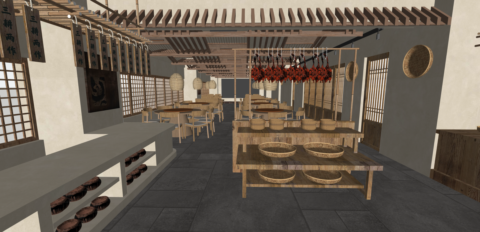 中式其他店铺SU模型下载【ID:1215990481】