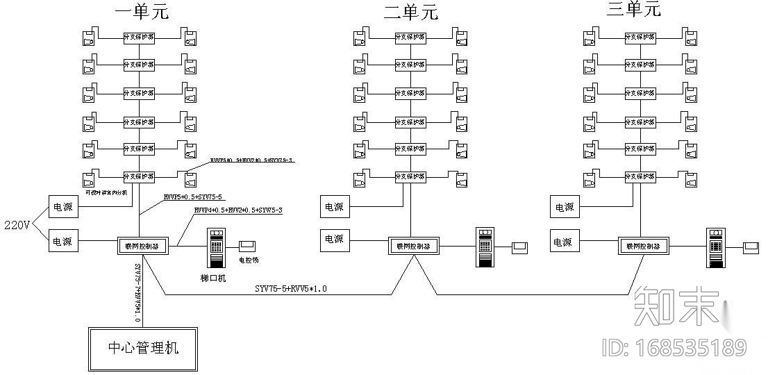 可视对讲系统图施工图下载【ID:168535189】