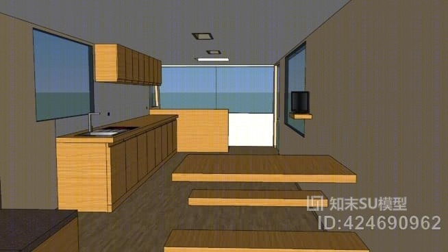 公共汽车把房车SU模型下载【ID:424690962】