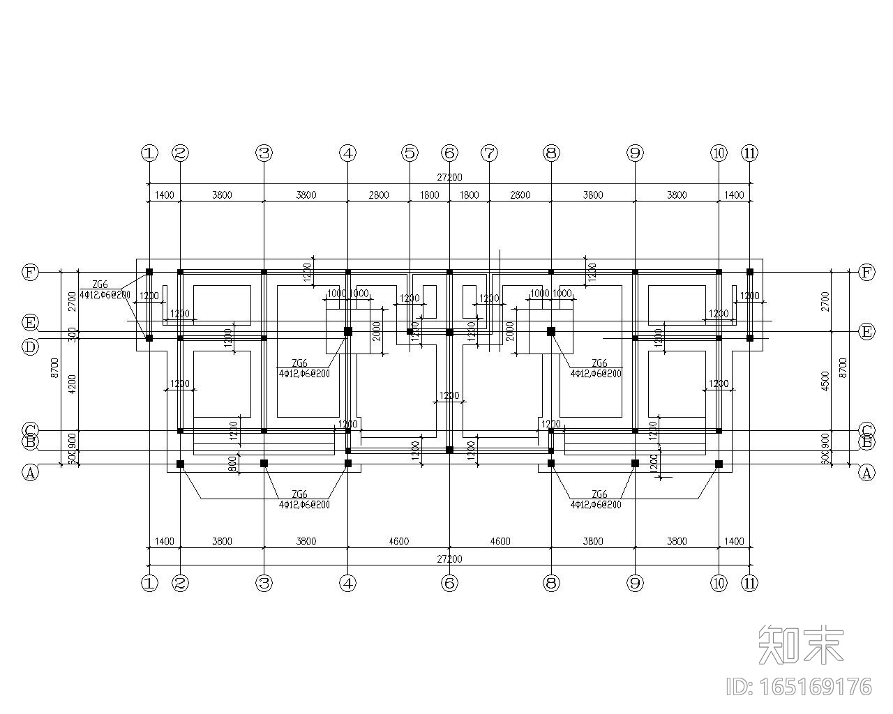 双拼三层砖混结构别墅施工图（CAD含建筑）施工图下载【ID:165169176】