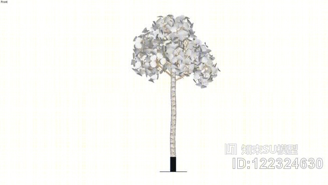 树叶灯树300SU模型下载【ID:122324630】