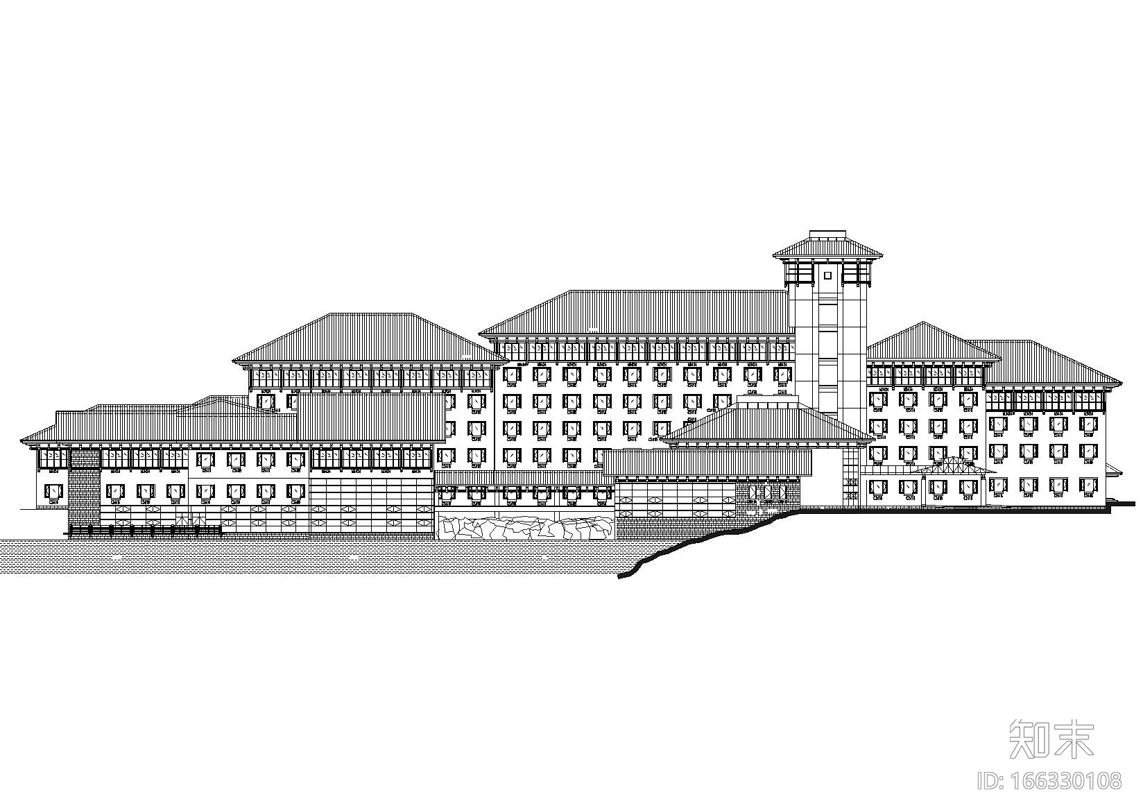 景德镇西山湖六层宾馆建筑工程项目施工图施工图下载【ID:166330108】