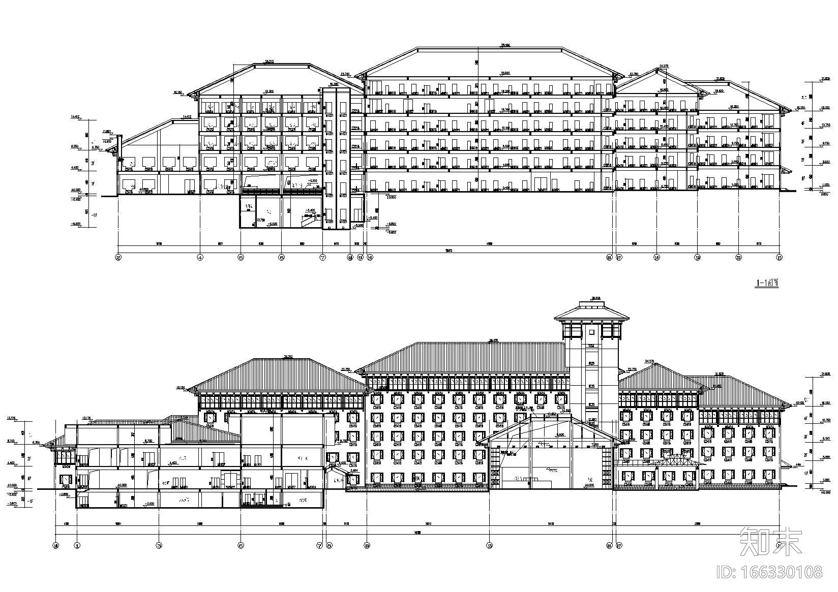 景德镇西山湖六层宾馆建筑工程项目施工图施工图下载【ID:166330108】