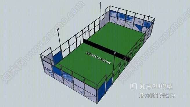 Innova桨式网球场SU模型下载【ID:635170240】