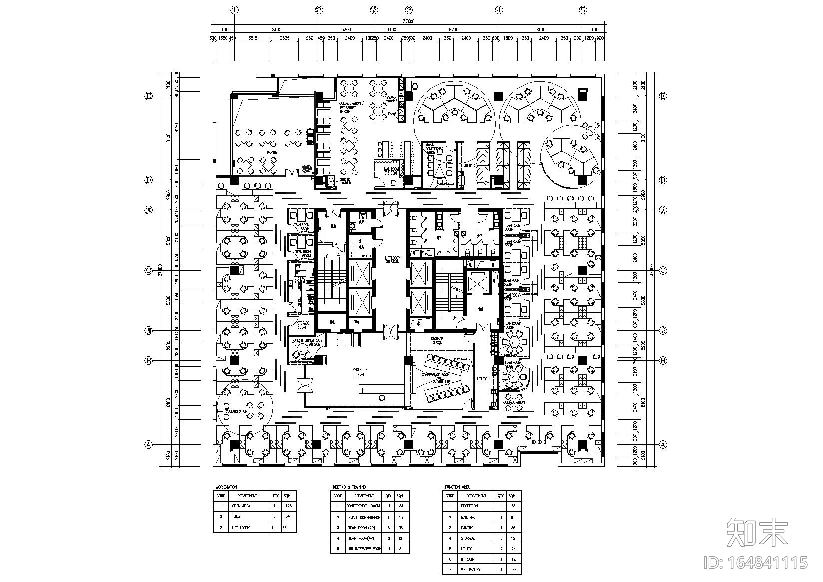 [四川]戴尔成都旗舰店办公室CAD施工图cad施工图下载【ID:164841115】