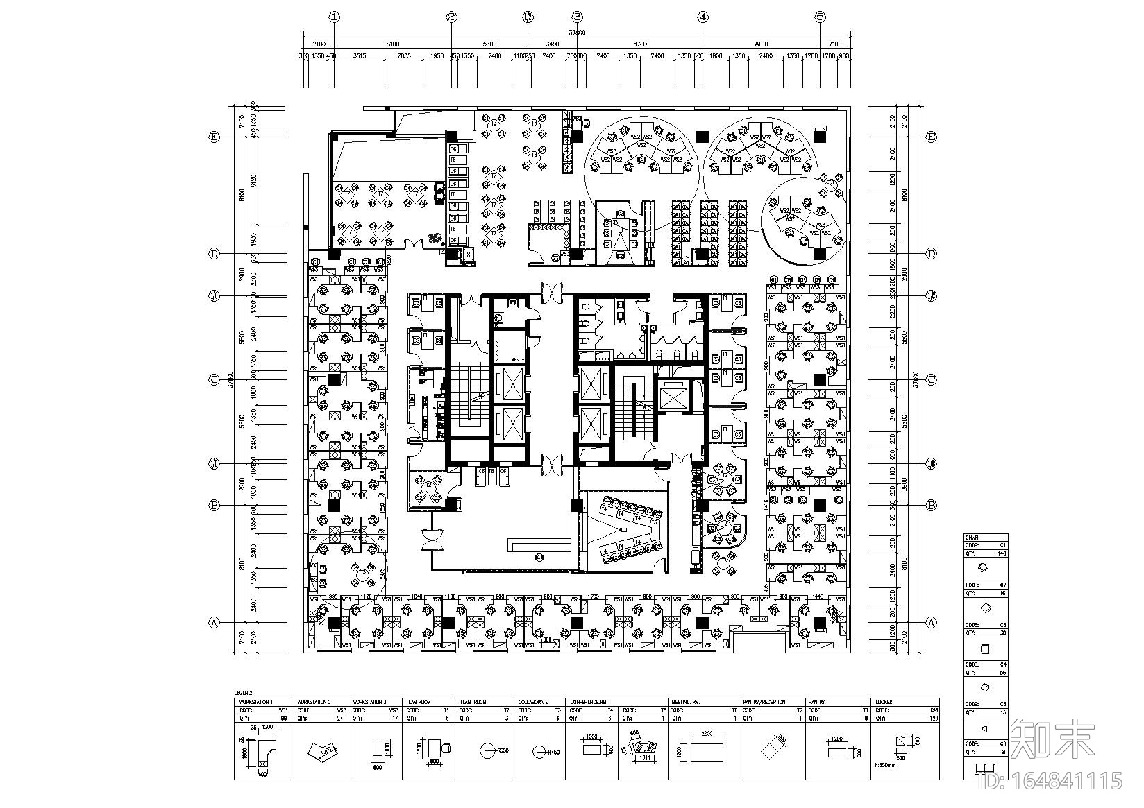 [四川]戴尔成都旗舰店办公室CAD施工图cad施工图下载【ID:164841115】