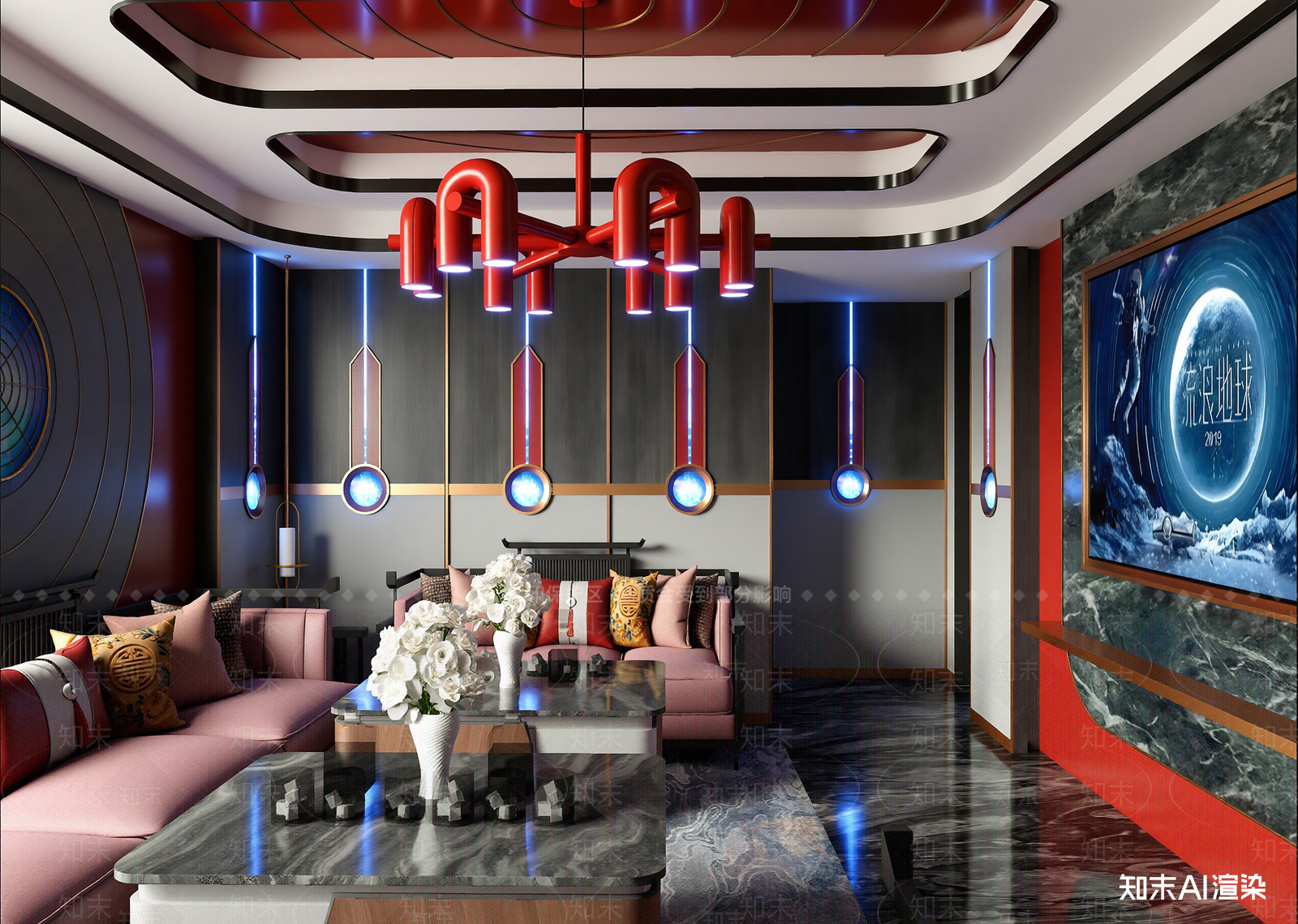 现代包厢3D模型下载【ID:1214656547】