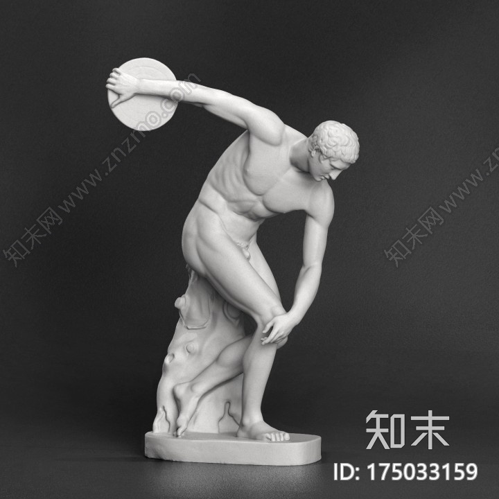 Discobolus掷铁饼的人3d打印模型下载【ID:175033159】