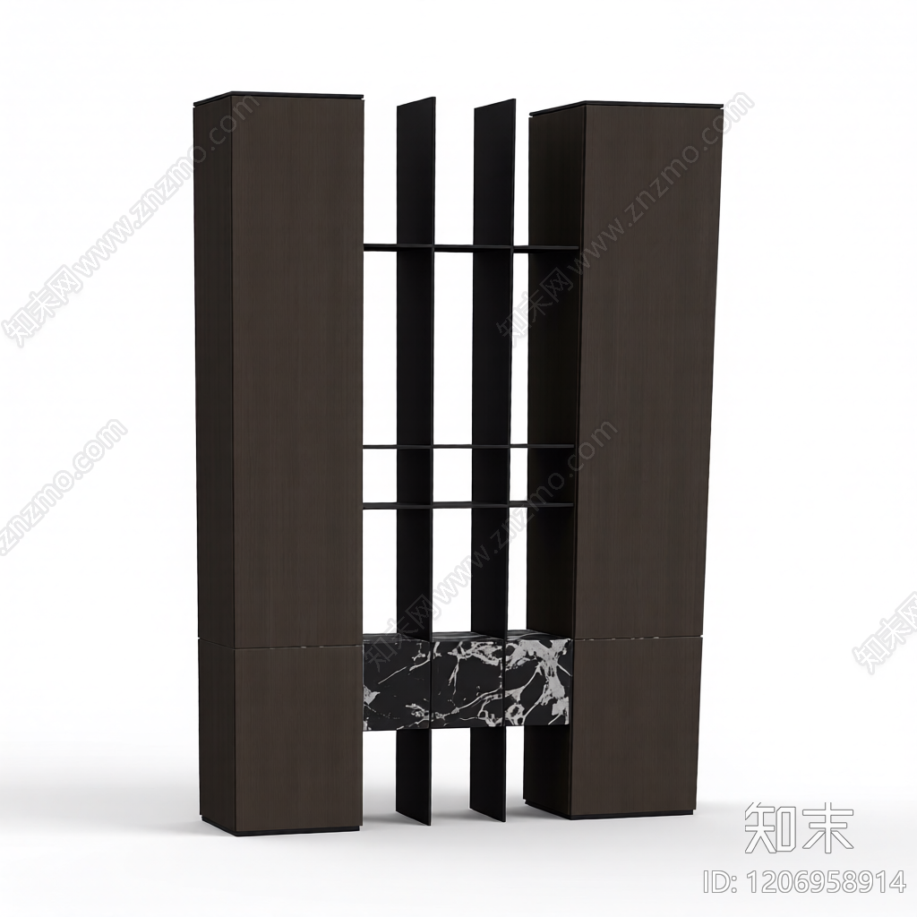 模块化电视墙柜体3D模型下载【ID:1206958914】