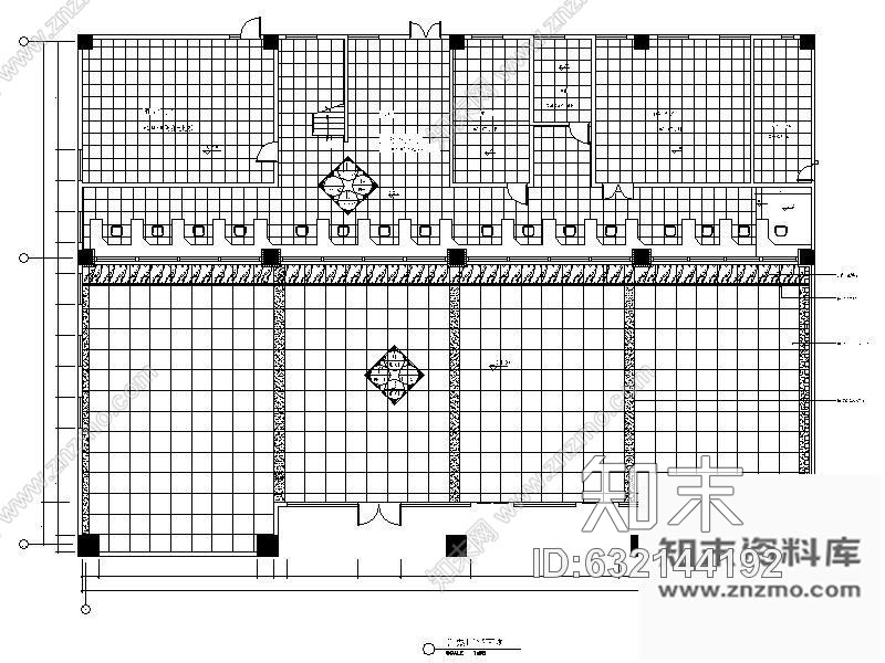 施工图某火车站售票厅施工图(含效果)cad施工图下载【ID:632144192】