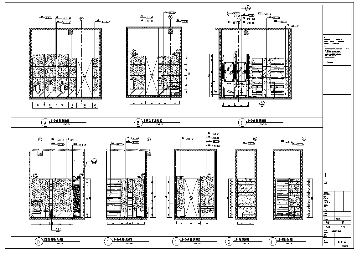 苏州五星级假日酒店中餐厅室内设计施工图cad施工图下载【ID:161769139】