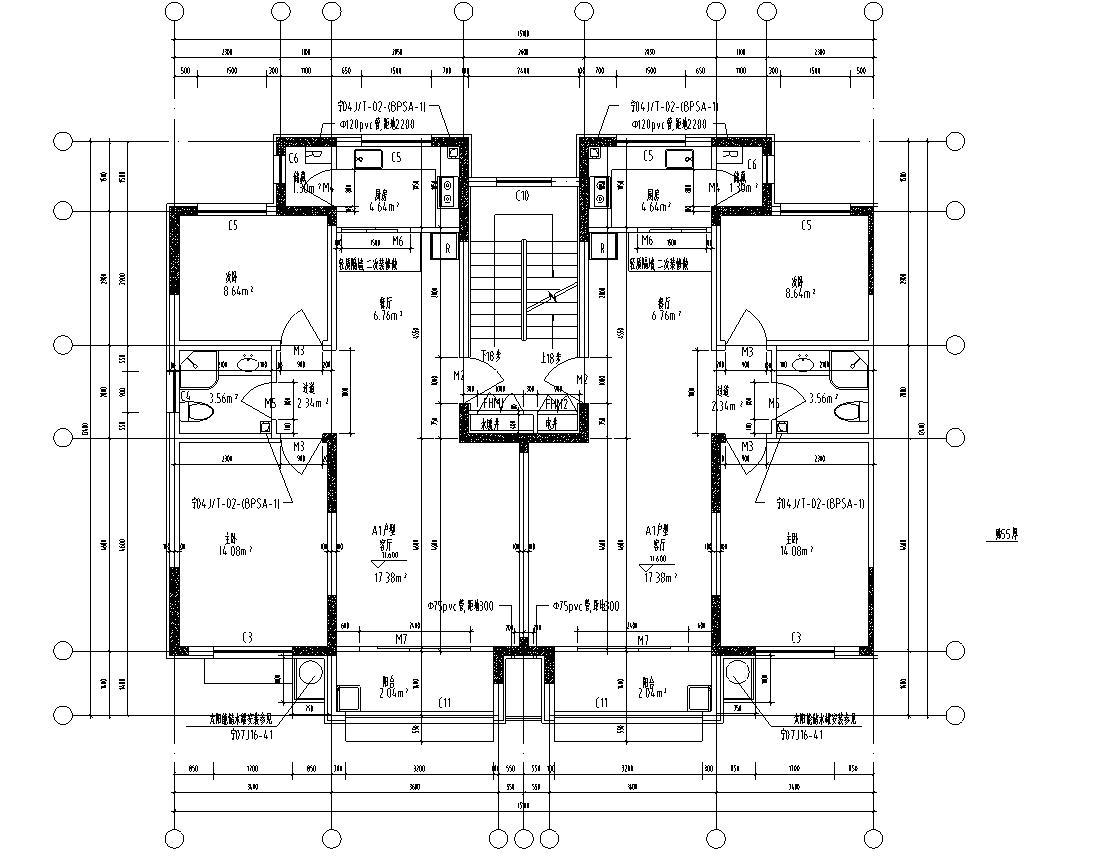 [宁夏]多层框架结构住宅建筑施工图（含多套施工图）施工图下载【ID:149778130】