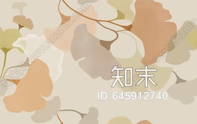 银杏叶抽象壁纸贴图下载【ID:645912740】