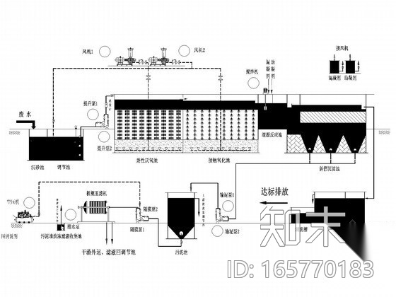 [广东]喷漆废水处理工程施工图纸（含施工方案）cad施工图下载【ID:165770183】