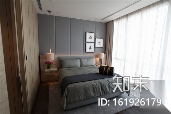 [上海]金融区现代酒店式公寓样板房装修施工图（含实景）cad施工图下载【ID:161926179】