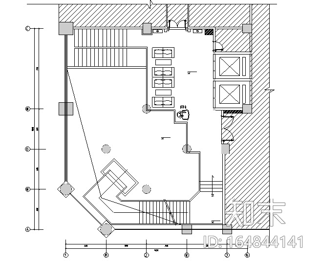 [福建]混搭风格酒店餐饮空间设计施工图（附效果图）cad施工图下载【ID:164844141】