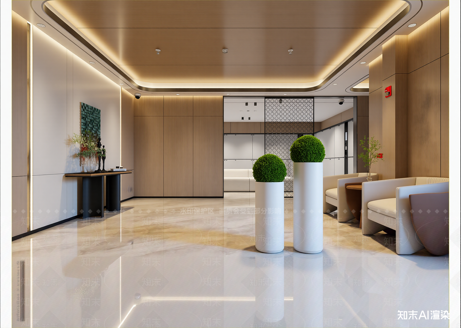 现代酒店大堂3D模型下载【ID:1215095940】