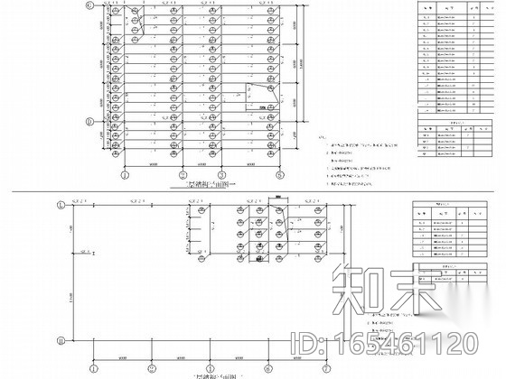 上海大众4S店钢结构施工图（局部两层）cad施工图下载【ID:165461120】