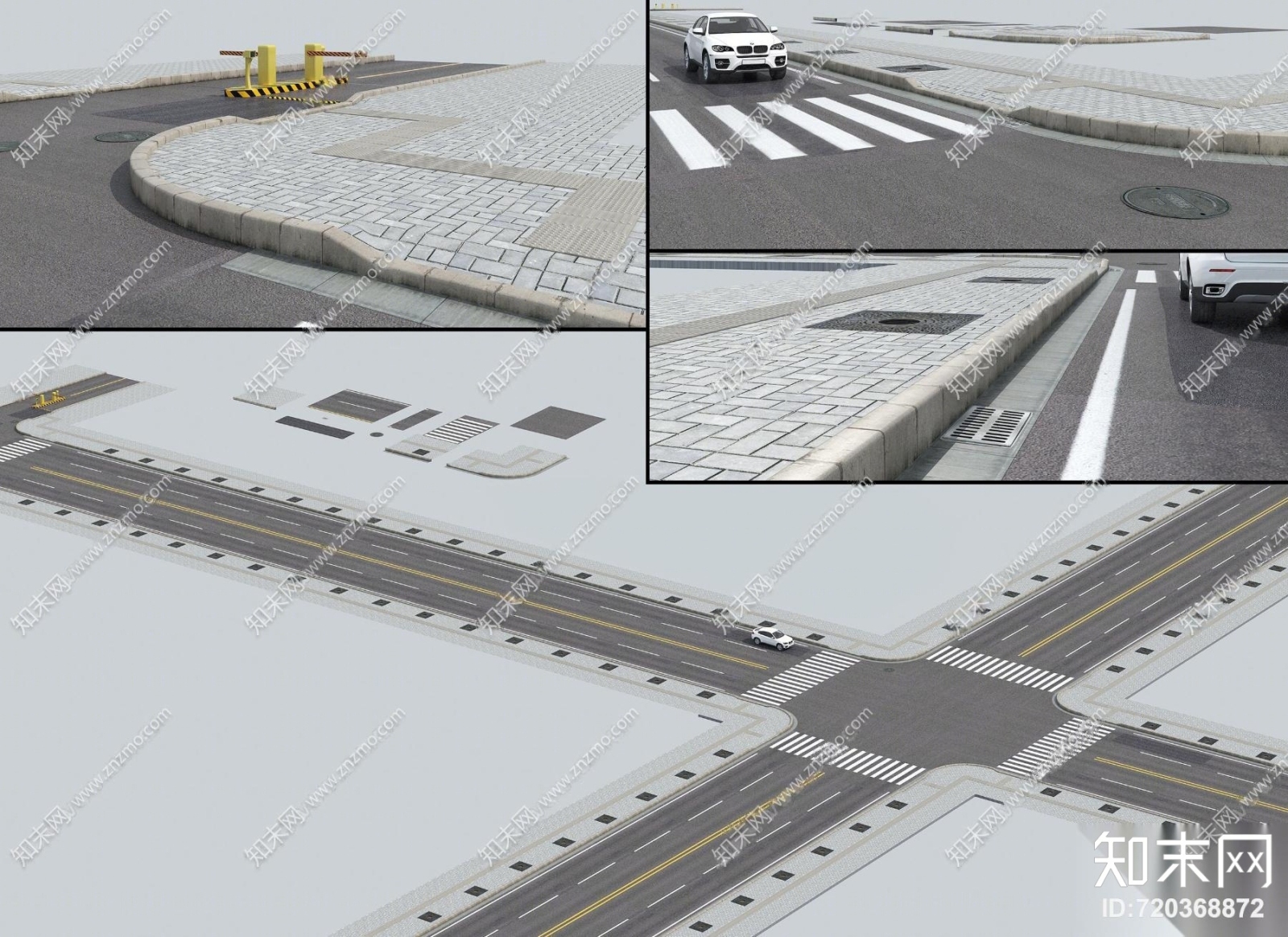 现代道路3D模型下载【ID:720368872】