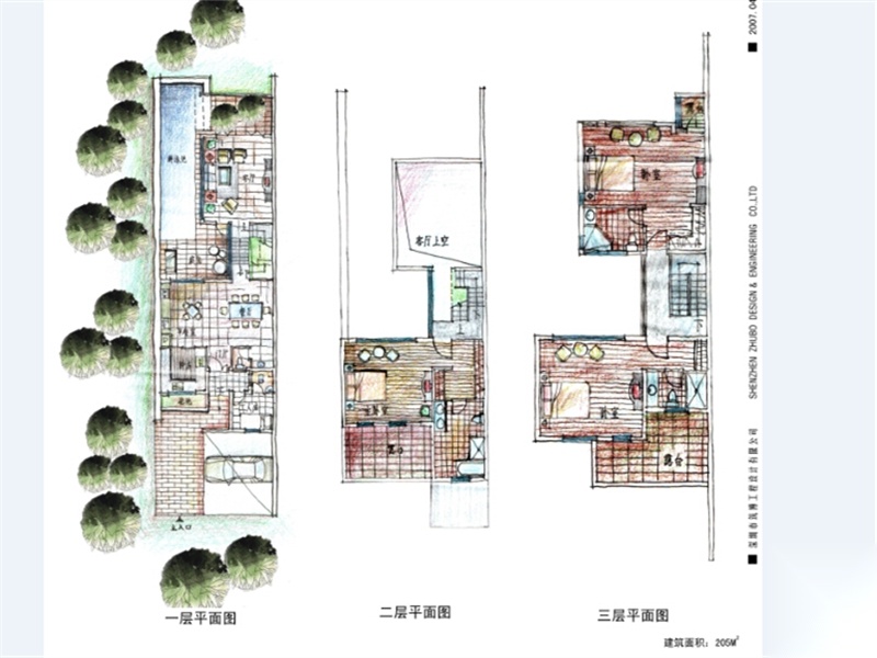 [广东]手绘风格住宅，会所，幼儿园，中学建筑概念方案设...施工图下载【ID:165612154】