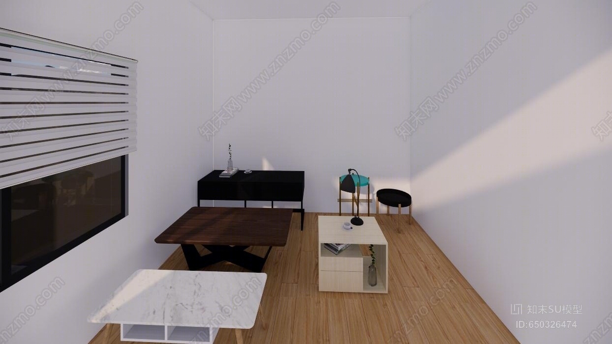 现代风格家居茶几SU模型下载【ID:650326474】