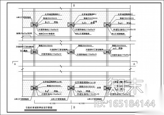 学校大门干挂大理石节点图cad施工图下载【ID:165184144】