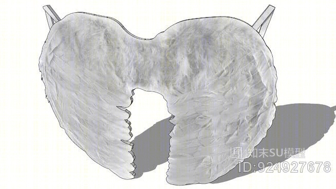 天使的翅膀，世界之家。RF：134.851价格：9.90欧元SU模型下载【ID:924927678】