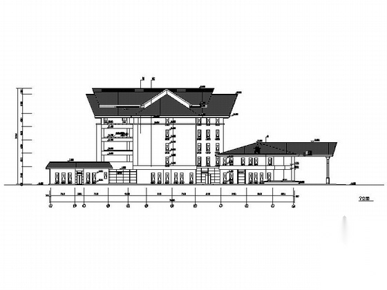 [海南]地中海风格五层医疗保健中心建筑施工图cad施工图下载【ID:165609170】