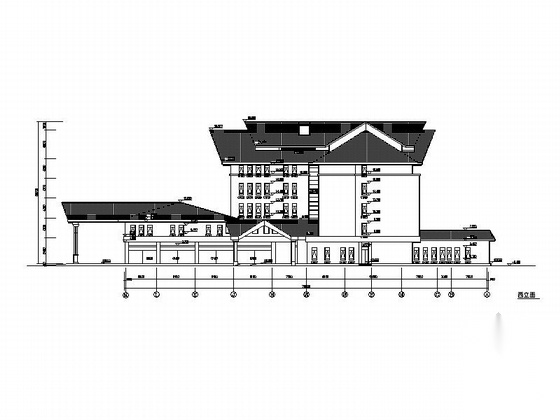 [海南]地中海风格五层医疗保健中心建筑施工图cad施工图下载【ID:165609170】