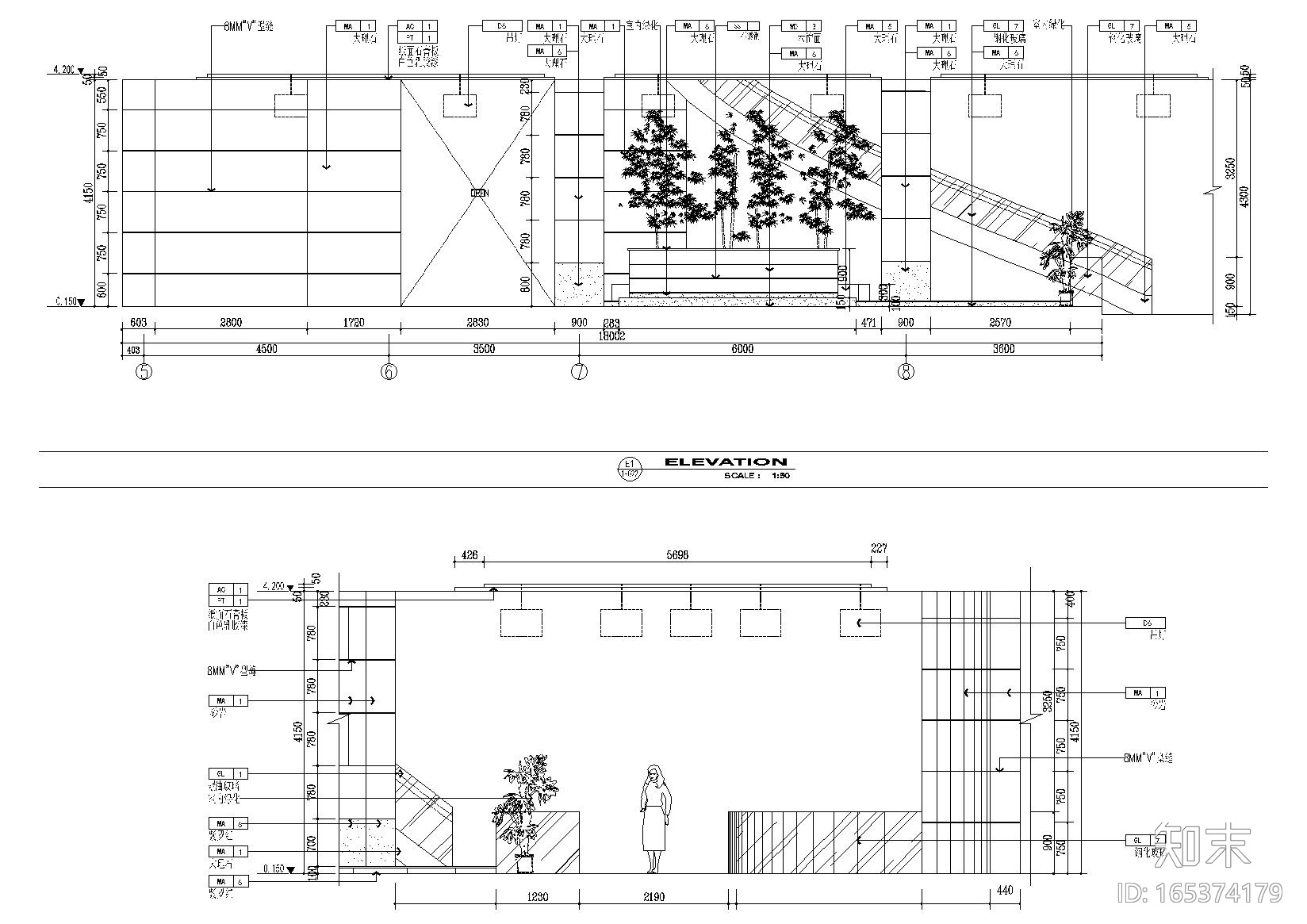 [浙江]诸暨耀江开元名都酒店施工图+效果图cad施工图下载【ID:165374179】