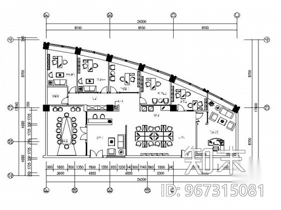 [山东]全程一体化仓储物流高档现代办公室装修施工图（含...cad施工图下载【ID:967315081】