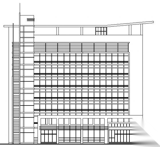 某七层房管局办公大厦建筑施工图cad施工图下载【ID:151434188】