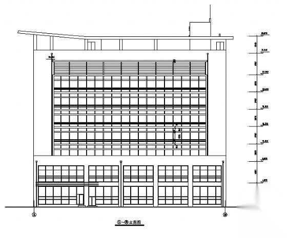 某七层房管局办公大厦建筑施工图cad施工图下载【ID:151434188】