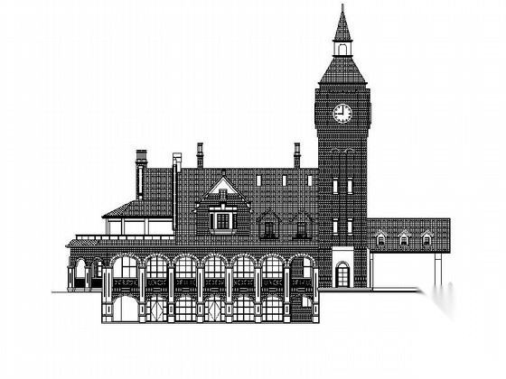 [四川]英伦风格三层会所施工图（英伦风经典建筑施工图下载【ID:165159142】
