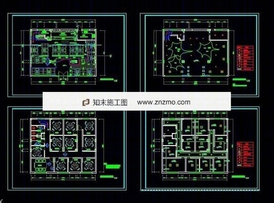 咖啡厅平面图施工图下载【ID:66950279】