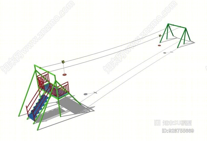 滑索SU模型下载【ID:928755669】