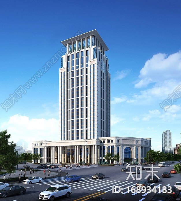简单的商业大楼CG模型下载【ID:168934183】