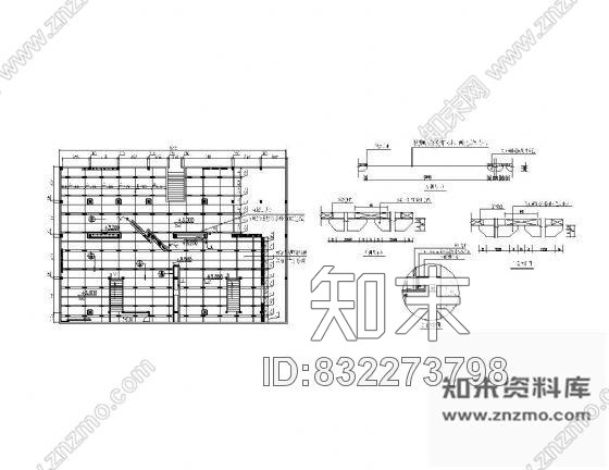 图块/节点专卖店吊顶空间详图cad施工图下载【ID:832273798】