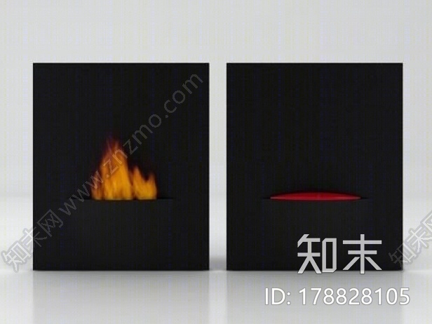 北欧壁炉3D模型下载【ID:178828105】