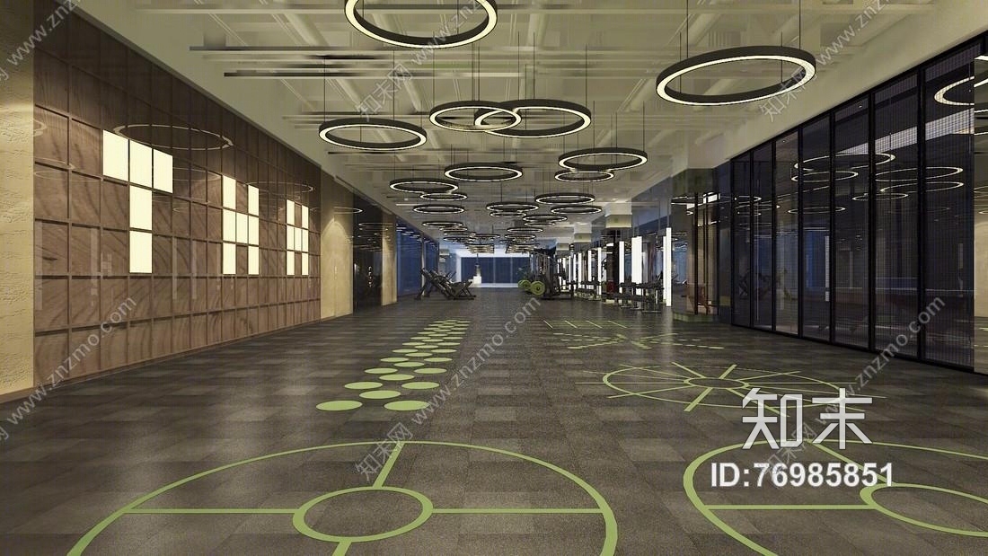 叙品设计（蒋国兴）--库车健身房cad施工图下载【ID:76985851】