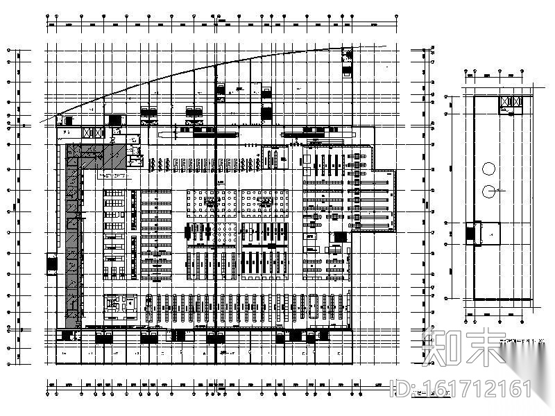 [福建]某商场超市平面cad施工图下载【ID:161712161】