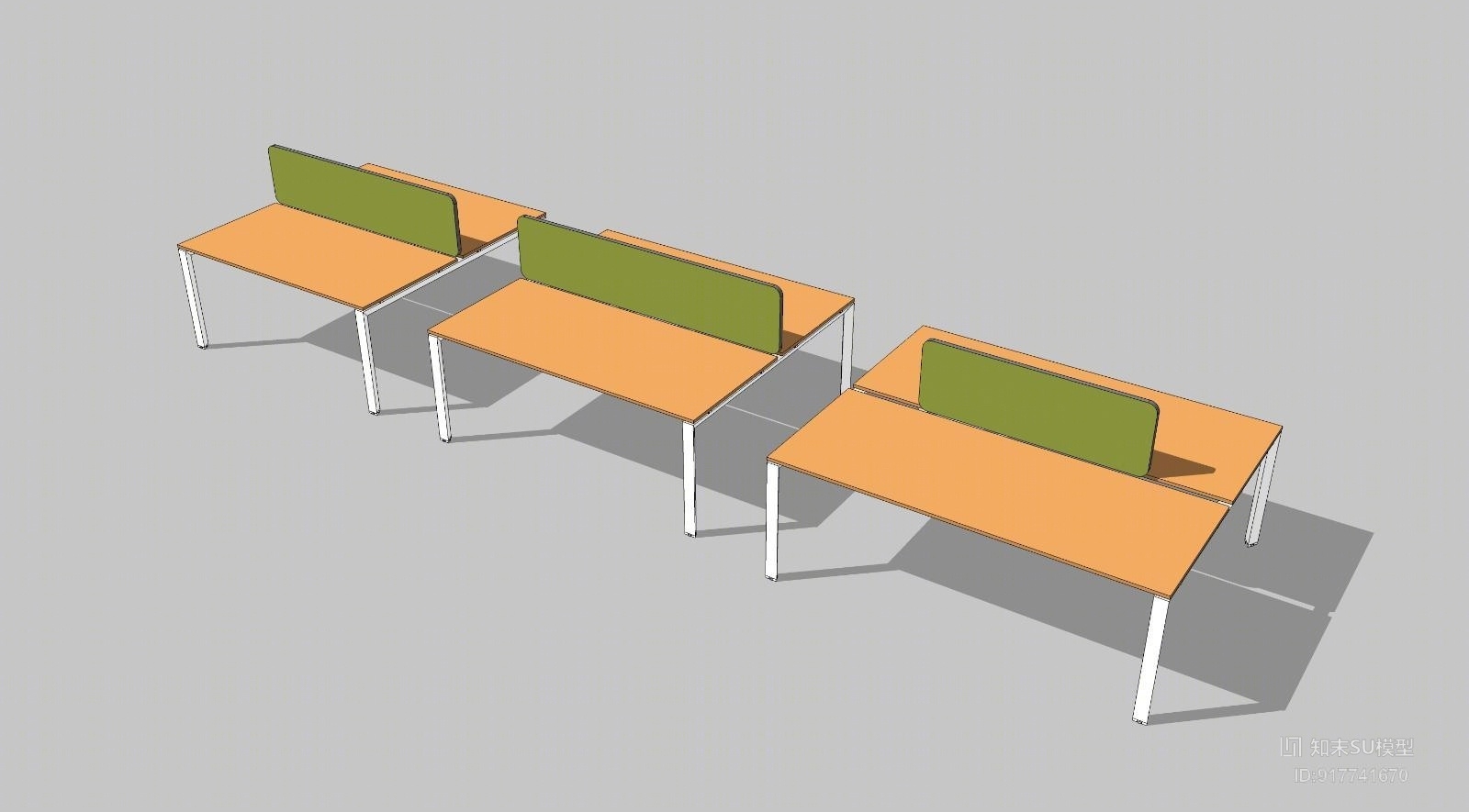 办公桌SU模型下载【ID:917741670】