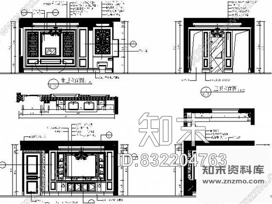 图块/节点豪华主卫立面图cad施工图下载【ID:832204763】