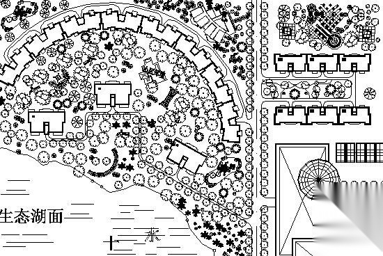 某小区景观规划总平面施工图下载【ID:161097184】