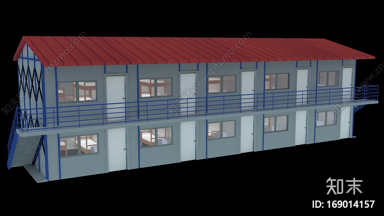 工人板房CG模型下载【ID:169014157】
