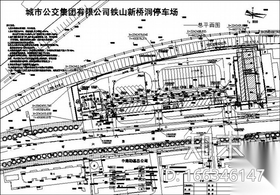 某市公交集团停车场室外给排水总平面图施工图下载【ID:166346147】