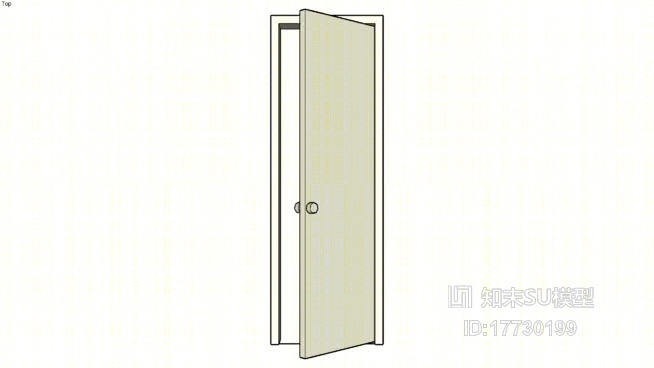 单开门SU模型下载【ID:17730199】