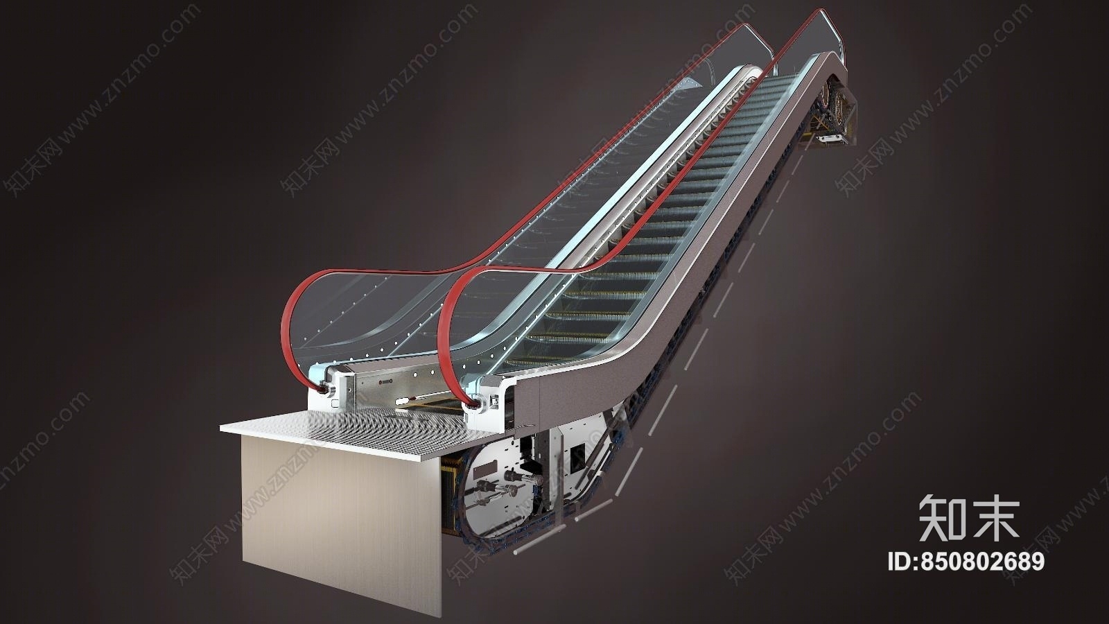 现代机械手扶电梯3D模型下载【ID:850802689】
